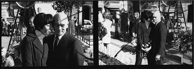 יול ברינר וסילביה רפאל על הסט של ״משוגעת משאיו״ 1969