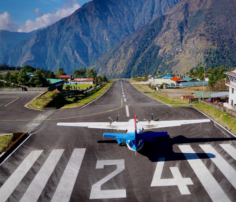 נמל התעופה טנזינג-הילרי – נפאל (צילום: צילום מסך אינסטגרם)