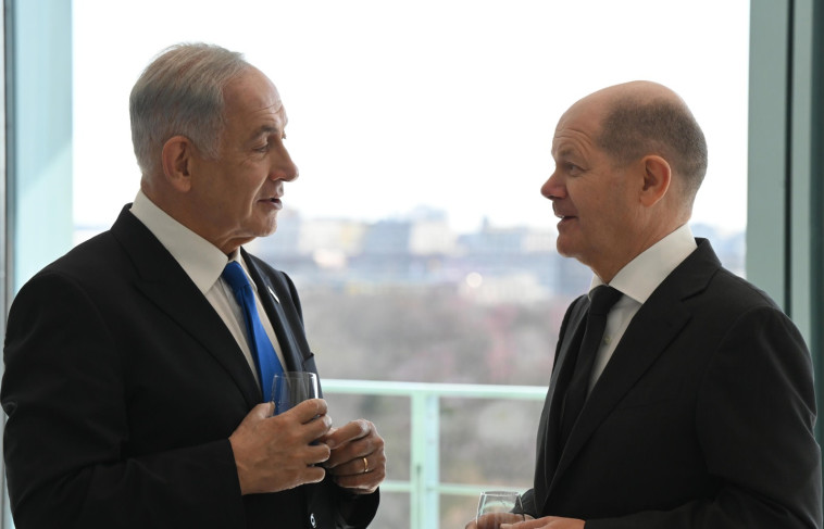 ראש הממשלה בנימין נתניהו וקנצלר גרמניה אולף שולץ