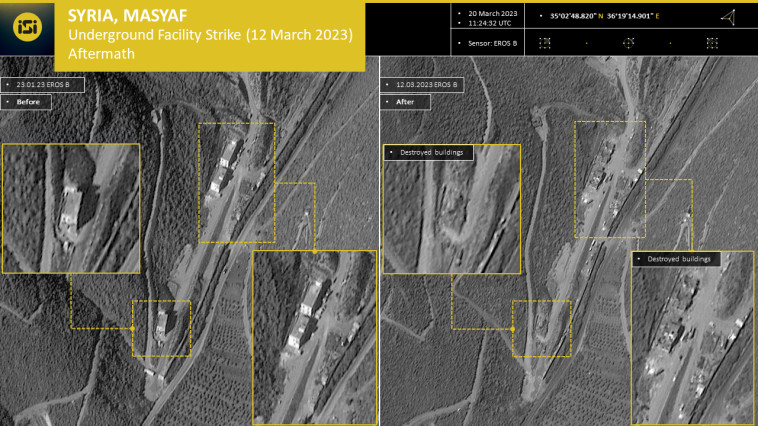 תיעוד לווין של מקום התקיפה (צילום: ImageSat International (ISI))