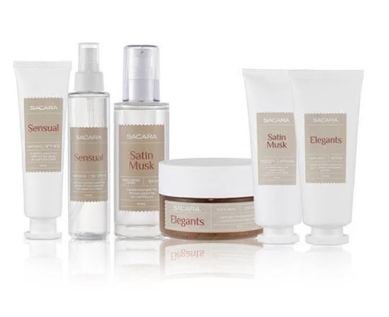 קולקציית מוצרי ספא לגוף ולשיער של רשת SACARA