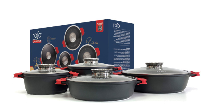 מארז סירים 20+24 + סוטז'ים 24+28 סדרת Capstone מבית Roso ברשת קוק אנד בייק 