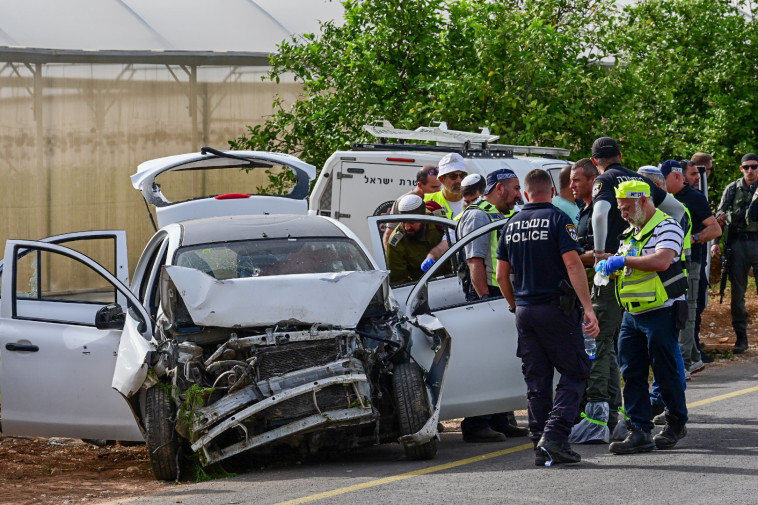 זירת הפיגוע בבקעת הירדן