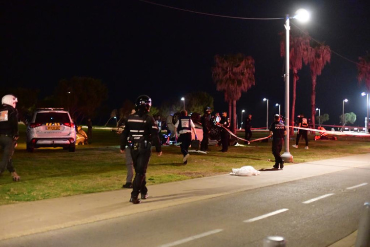 זירת הפיגוע בתל אביב