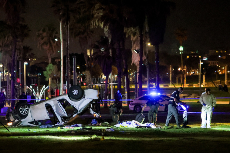 זירת הפיגוע בתל אביב