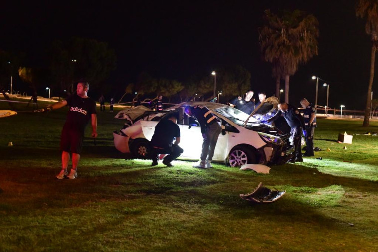 זירת הפיגוע בתל אביב