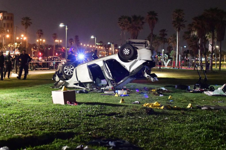 זירת הפיגוע בתל אביב