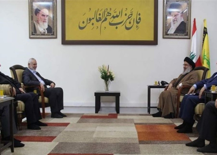 נסראללה ואיסמאעיל הנייה בפגישה בלבנון