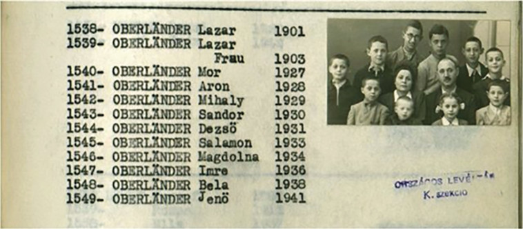 עמוד מדרכון של משפחה שנספתה  (צילום: ללא)