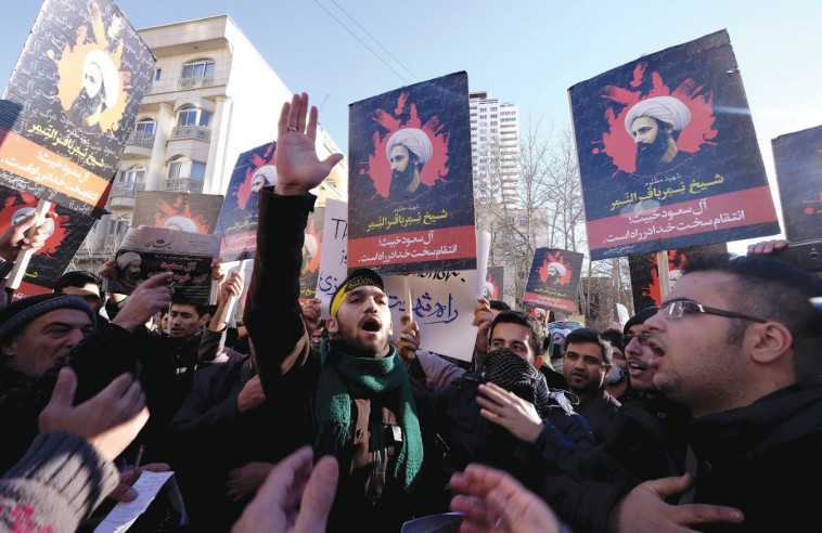 מפגינים איראנים (צילום: רויטרס)