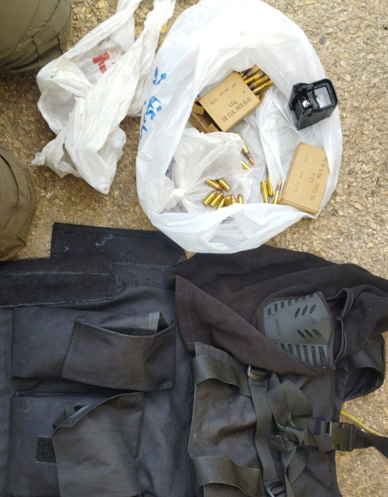 הציוד הצבאי שנמצא במהלך המבצע בג'נין