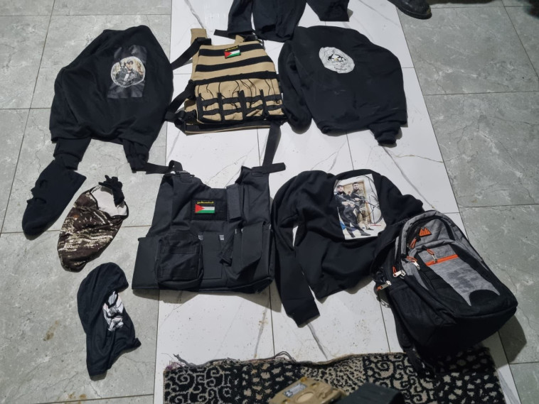 הציוד הצבאי שנמצא במהלך המבצע בג'נין