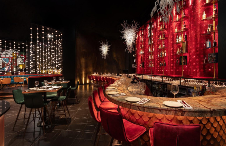 הבר של מסעדת פופה בהנהגת השף אביב משה