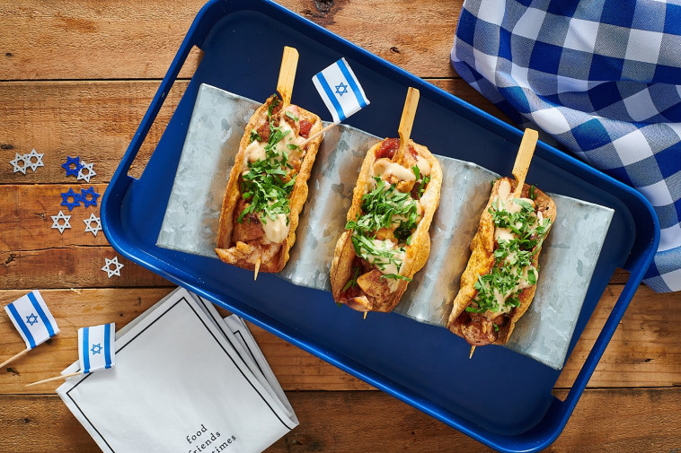 טאקו כחול לבן באדיבות מאסטר שף  (צילום: נמרוד סנדרס)