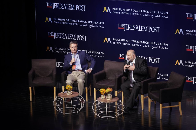 ח''כ מנסור עבאס בכנס הג'רוזלם פוסט