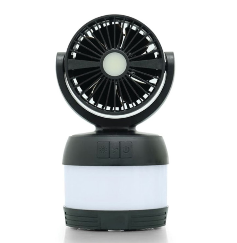 מנורה ומאוורר לאוהל