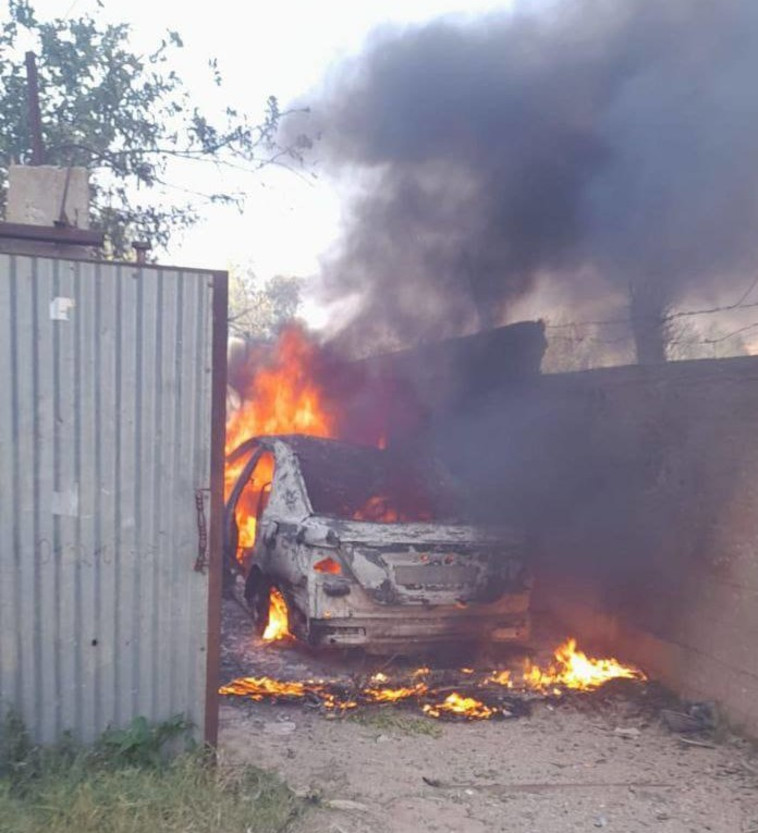 הרכב שהותקף ברצועה