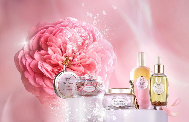 סדרת GLOW FACE CARE של SABON עם ורד דמשק