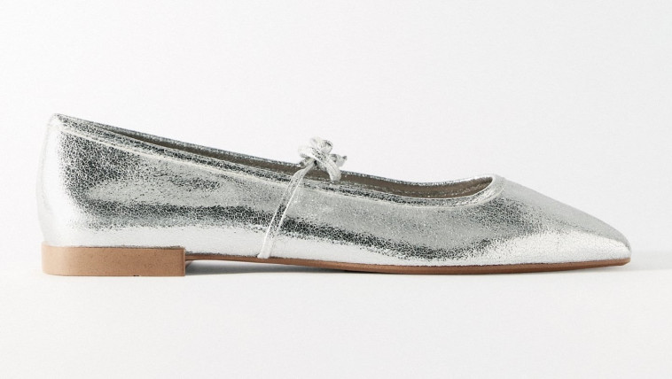 זארה - נעלי בובה כסופות