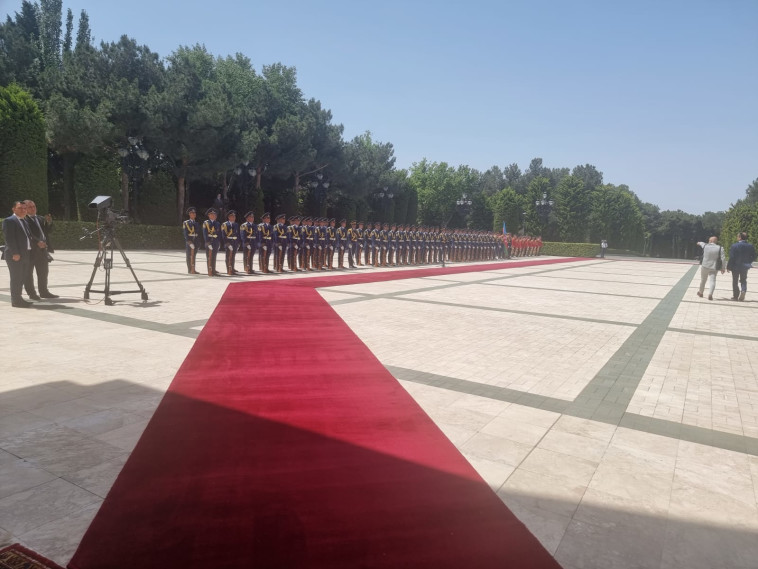 משמר הכבוד בכניסה לארמון הנשיא (צילום: אנה ברסקי)