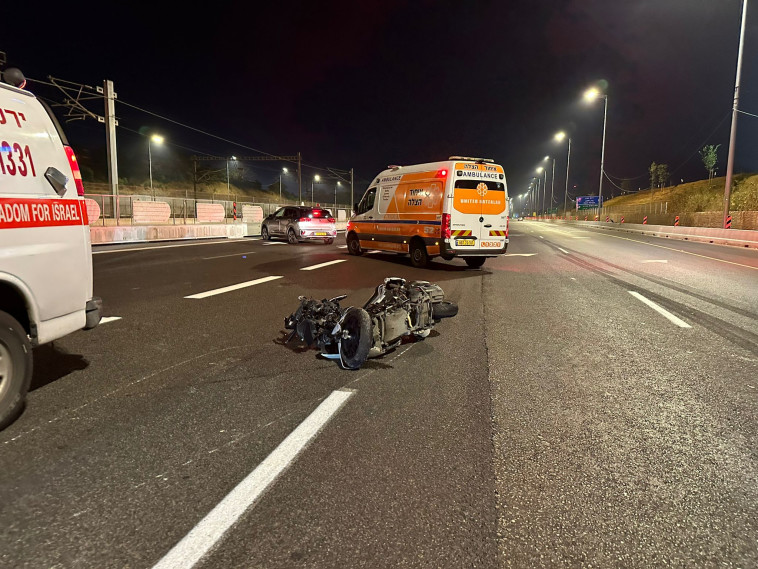 זירת התאונה באיילון