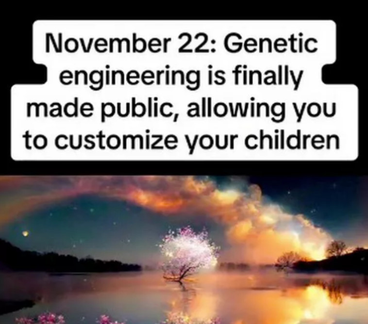 נוכל להנדס גנטית את ילדינו העתידיים (צילום: מתוך טיקטוק)