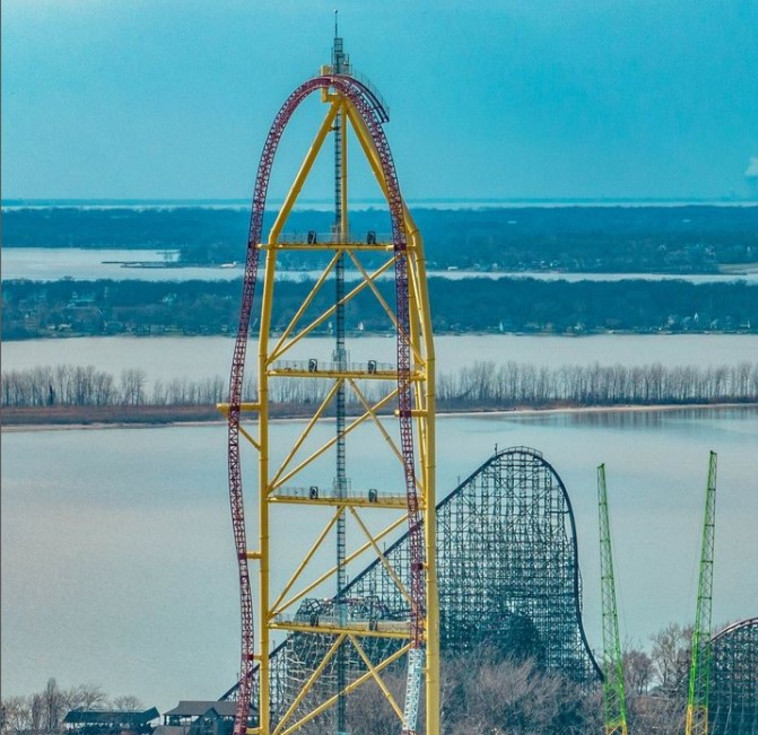 Top Thrill Dragster - סידר פוינט, אוהיו (צילום: צילום מסך אינסטגרם)