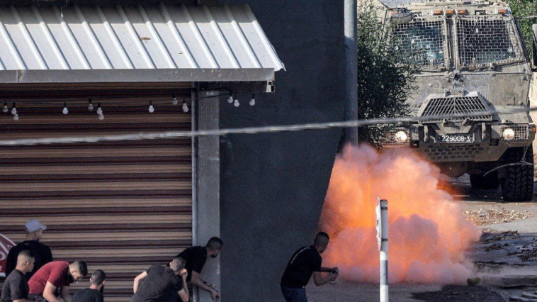 פיצוץ מטען במהלך חילופי האש בג'נין (צילום: דוברות מג''ב)