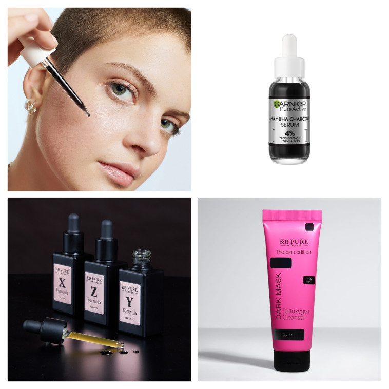 פחם פעיל. למעלה: גרנייה. למטה: KB PURE