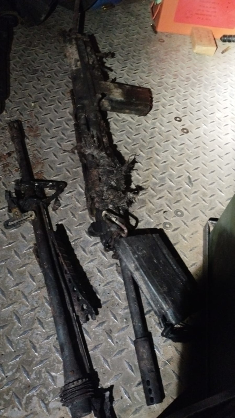 הנשקים ששימשו את המחבלים שסוכלו בג'נין (צילום: דובר צה''ל)