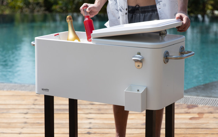 עגלת קולר בעיצוב רטרו בצבע לבן (זמינה גם בשחור)