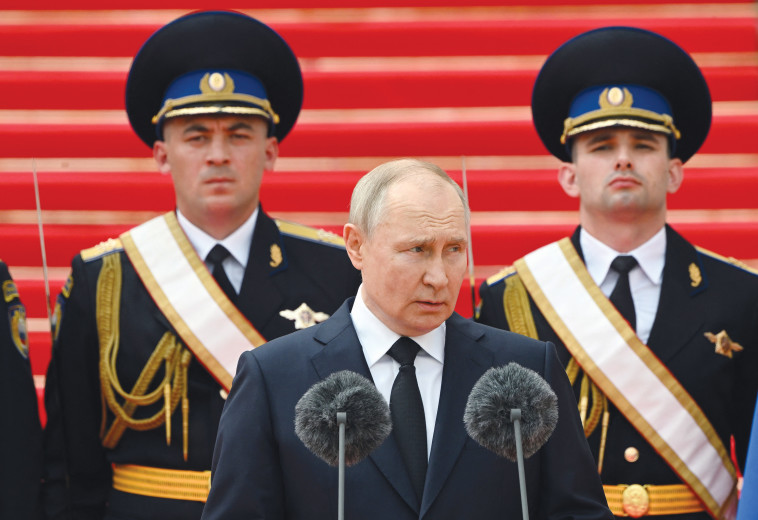 נשיא רוסיה פוטין בנאום לאומה לאחר ניסיון ההפיכה (צילום: רויטרס)