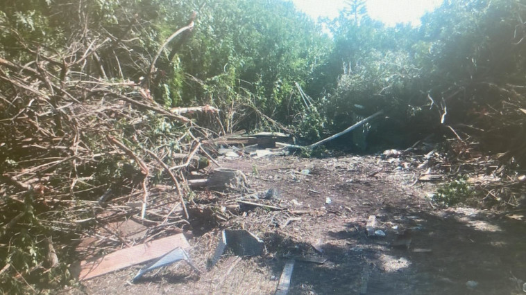 הנזק שגרם בן ה-32 לחצר שכנתו בנהריה