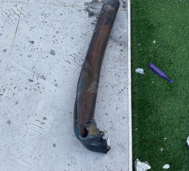 שברי הרקטה שאותרו בשדרות