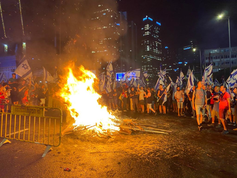 המחאה נגד הרפורמה המשפטית  (צילום: אבשלום ששוני)