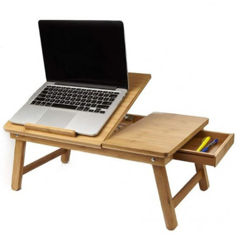 שולחן במבוק מתקפל - Bamboo Laptop Table