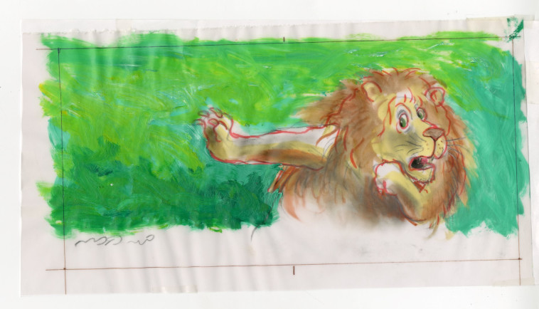 איור לספר ''האריה שאהב תות'' (צילום: איור: דני קרמן)