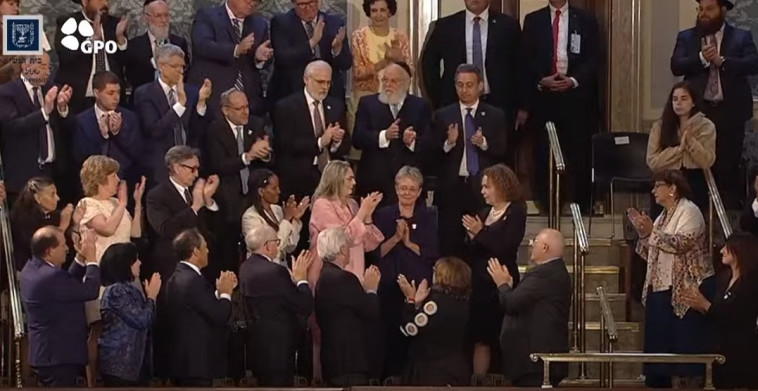 לאה גולדין בקונגרס האמריקאי (צילום: צילום מסך לע''מ)