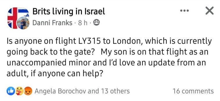 קבוצת הפייסבוק ''בריטים חיים בישראל'' (צילום: צילום מסך פייסבוק)