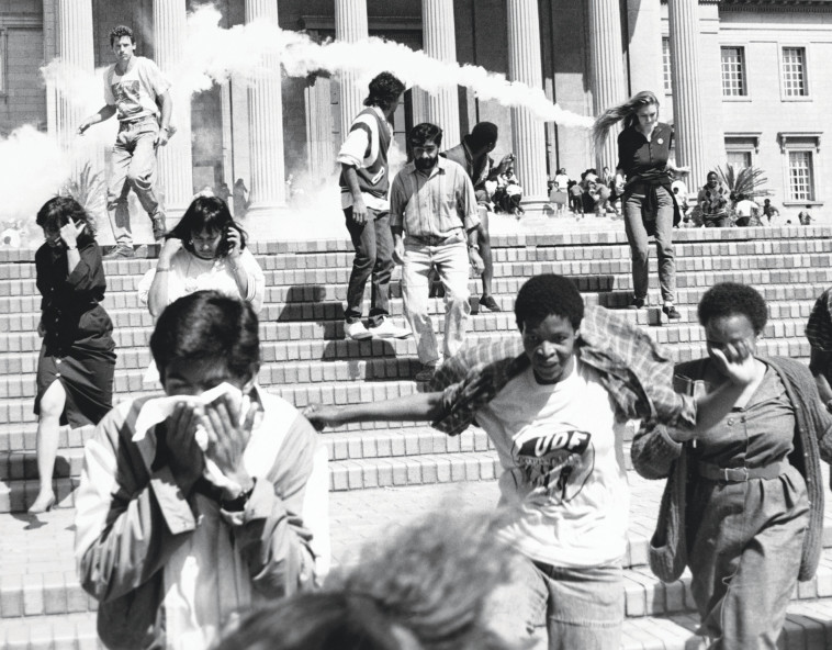 הפגנה נגד אפרטהייד באוניברסיטת יוהנסבורג ב-1989