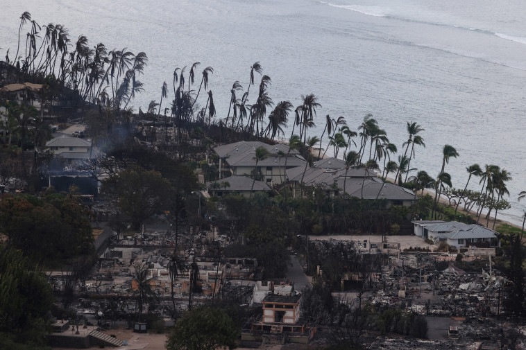 נזקי השריפות בהוואי (צילום: רויטרס)