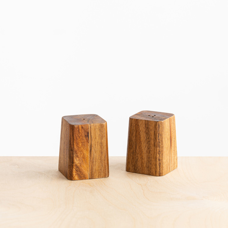 סט מלח ופלפל מעץ