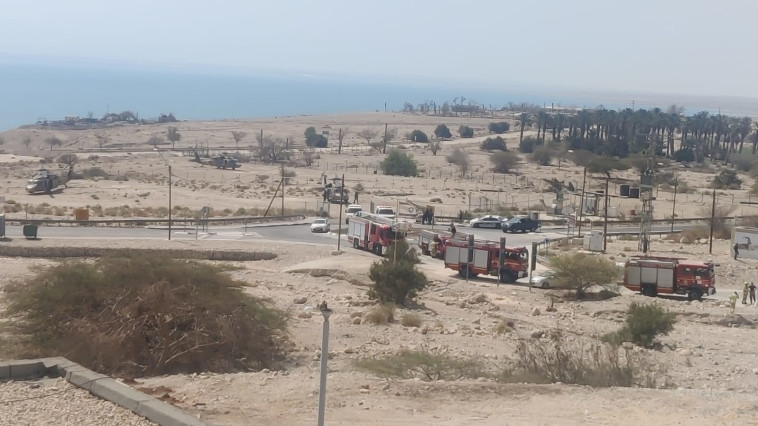 כוחות כיבוי והצלה סמוך לנחל דוד