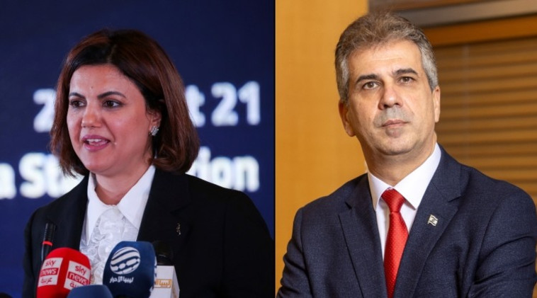 השר אלי כהן, שרת החוץ של לוב נג'לאא אל-מנקוש