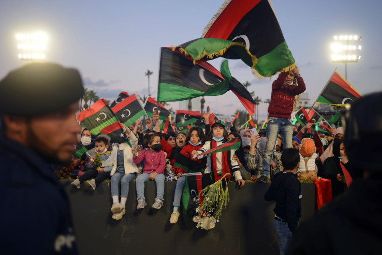 עצרת לציון עשר שנים ל''אביב הערבי'' בלוב (צילום: רויטרס)