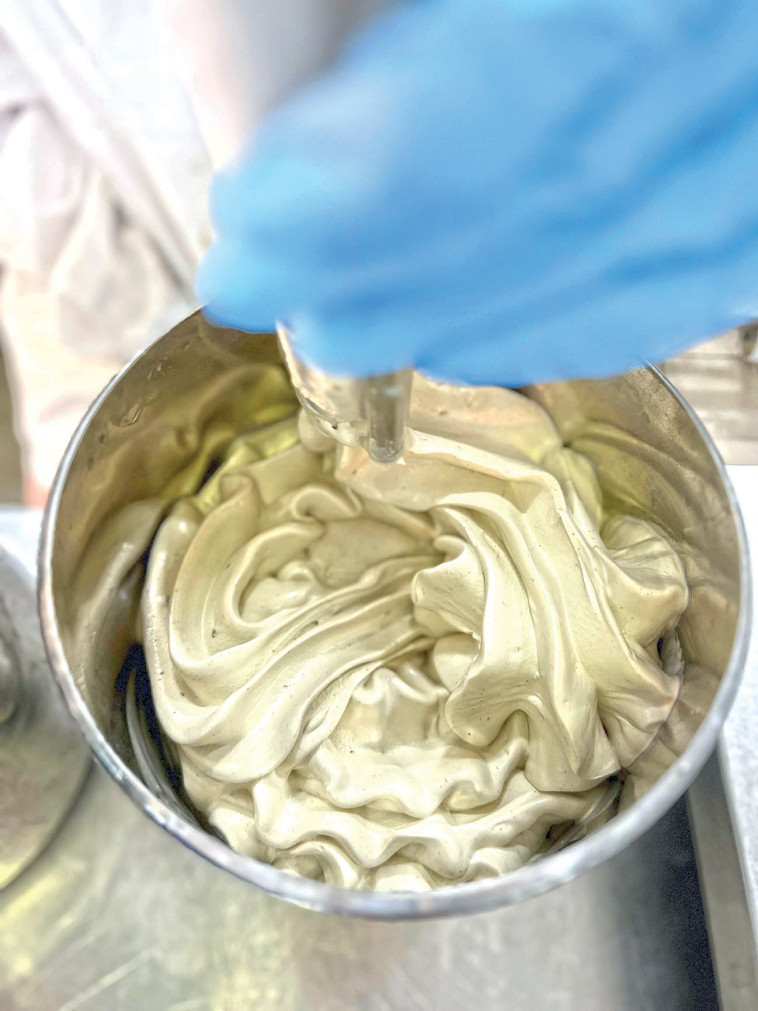 גלידה פיסטוק בעבודת יד (צילום: מיטל שרעבי)