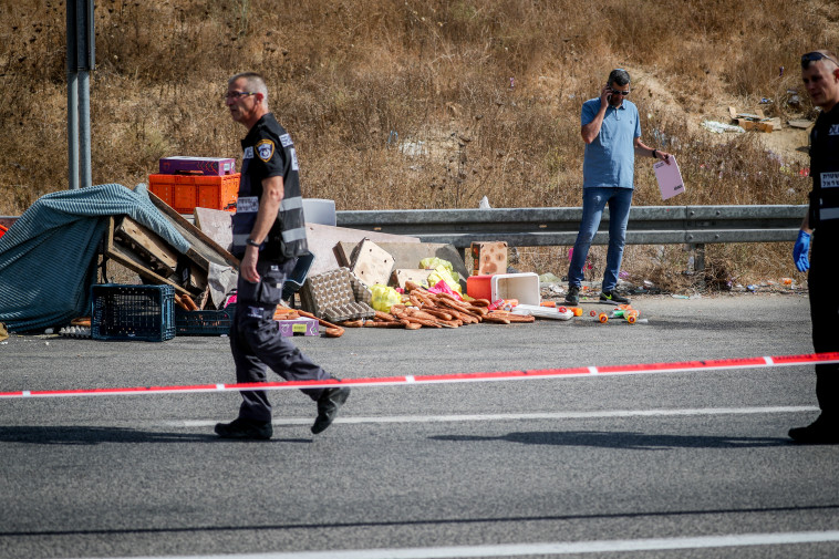 זירת הפיגוע במחסום מכבים