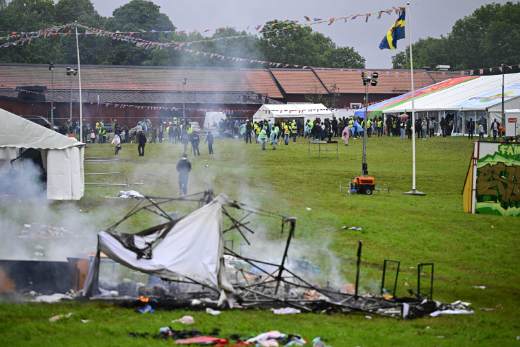 שוודיה: עימותים אלימים בין תומכי ומתנגדי המשטר באריתריאה  (צילום: AFP via Getty Images)