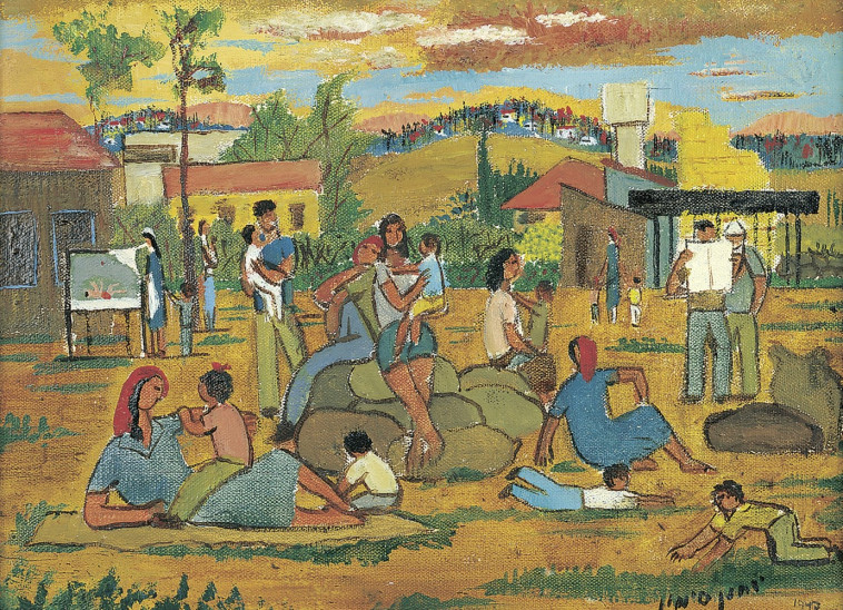 יוחנן סימון, מנוחת שבת בקיבוץ, 1947