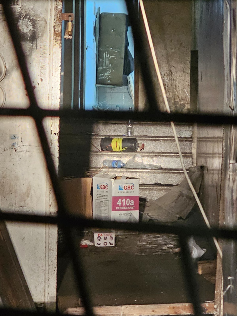 חלק מהמטענים במחנה הפליטים נור א-שמס